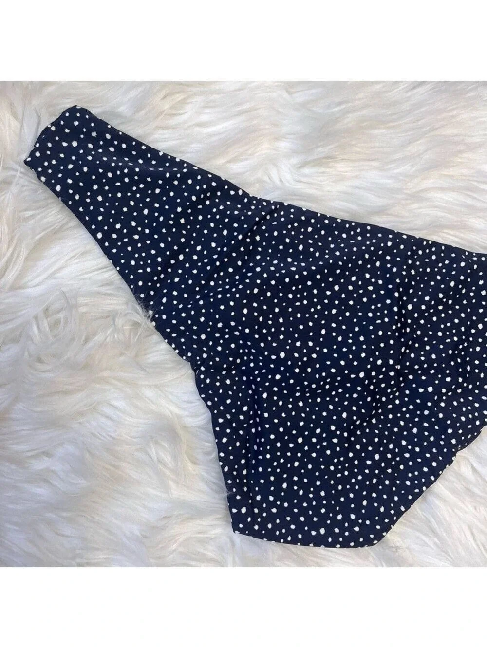 J Crew Navy Polka Dot Bikini Bottoms Size XXL